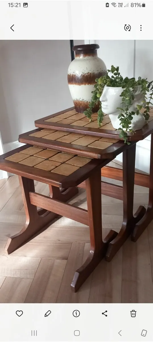 Original G Plan mid century tiled nest of tables - Image 1