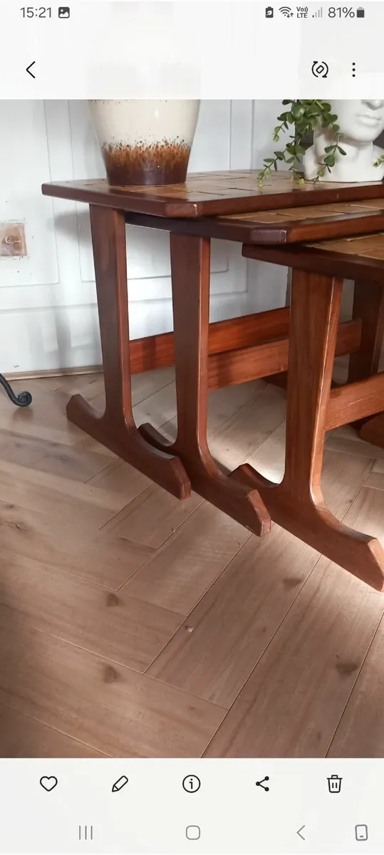 Original G Plan mid century tiled nest of tables - Image 3