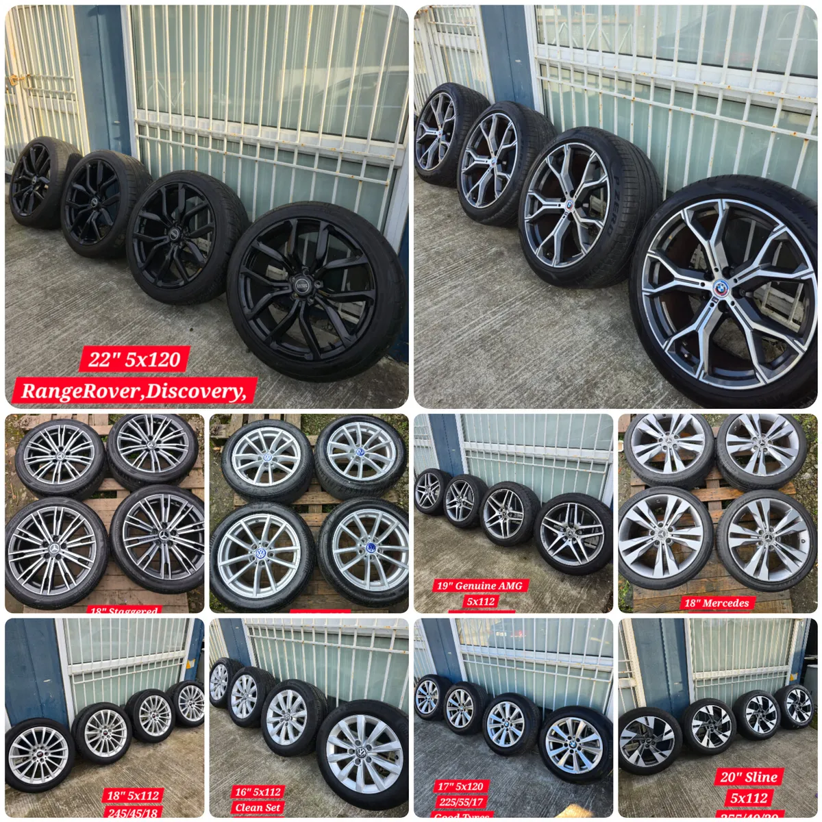 Alloys for Sale 5x112, 5x120 16"-22" - Image 1