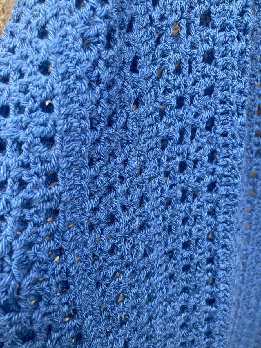 Handmade Blue cardigan/gillet - Image 1