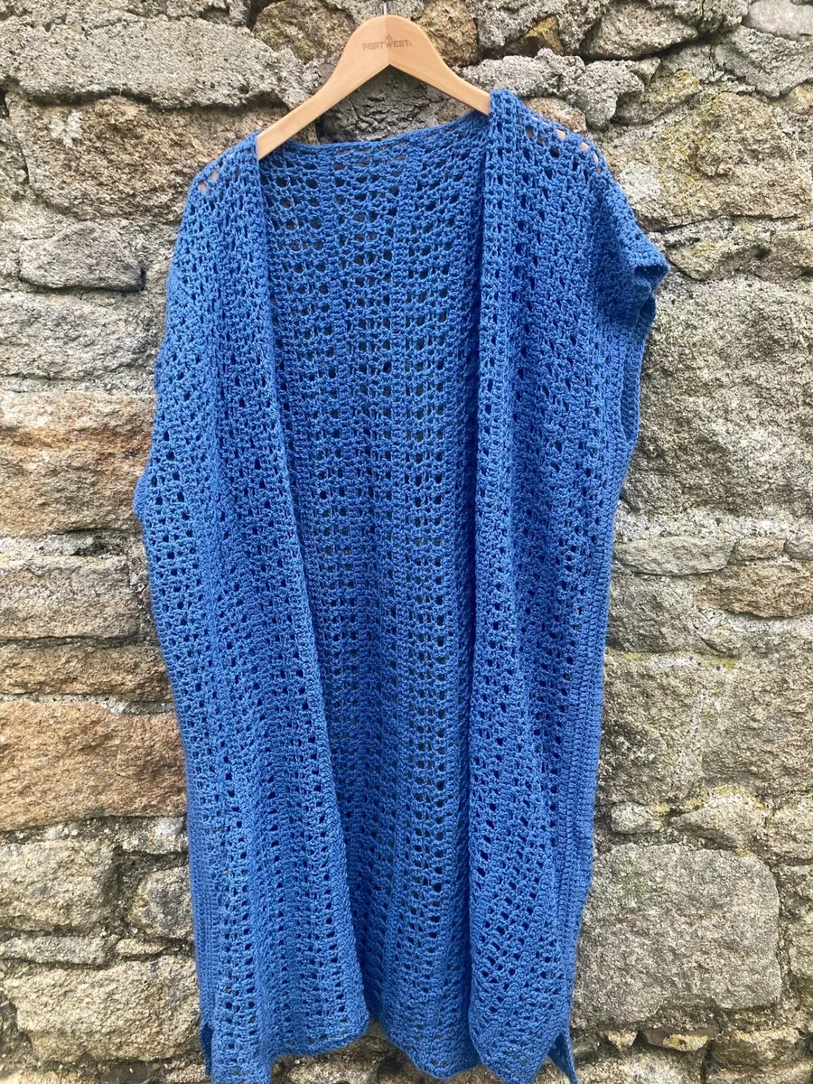 Handmade Blue cardigan/gillet - Image 4