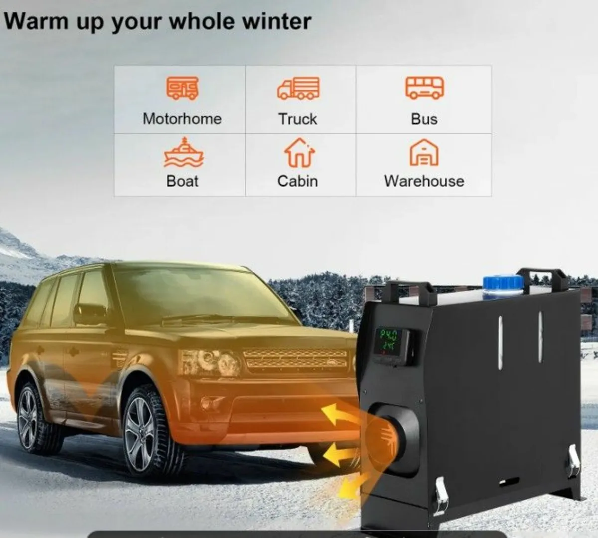 8kW Diesel Air Heater  LCD  Remote 12V  Fast Heat - Image 2