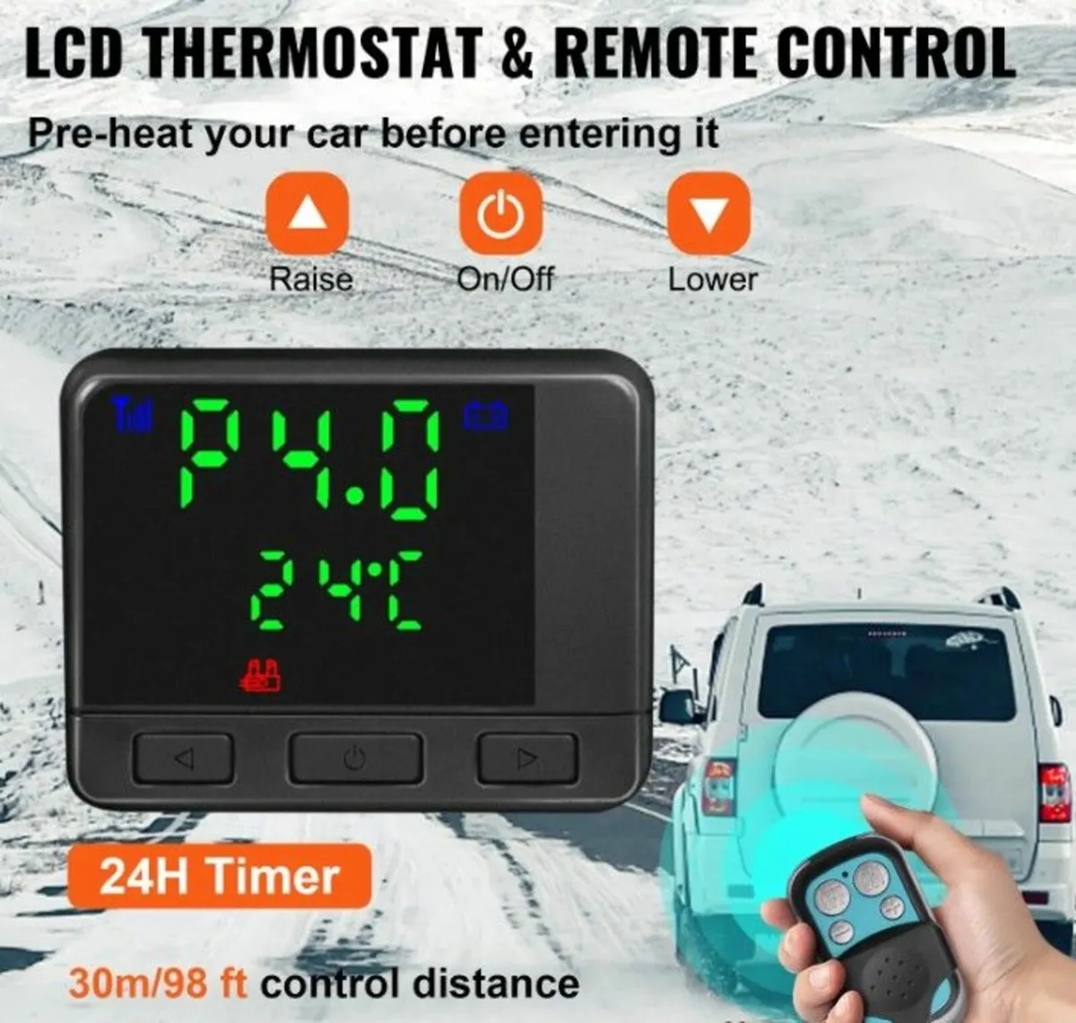 8kW Diesel Air Heater  LCD  Remote 12V  Fast Heat - Image 3