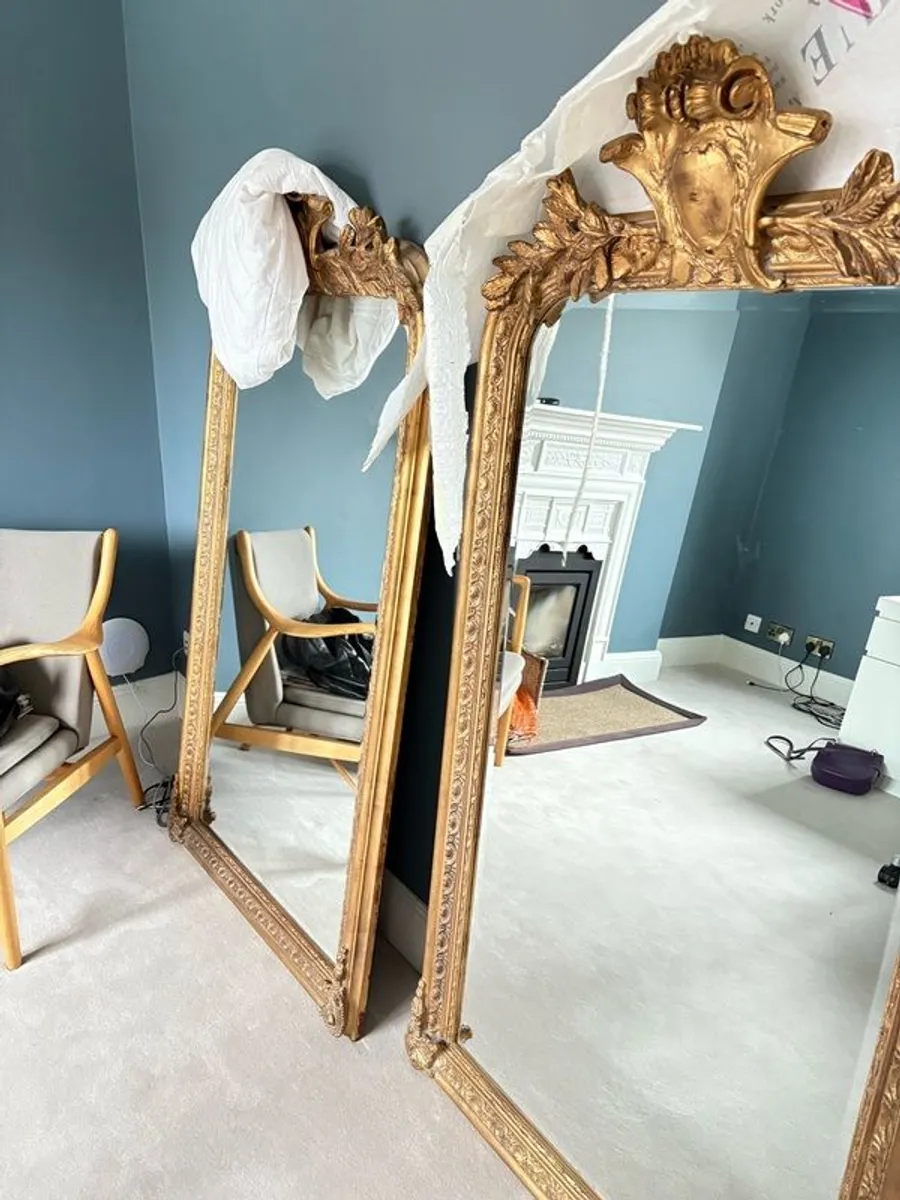 Mirrors pair French style gilted - Image 2