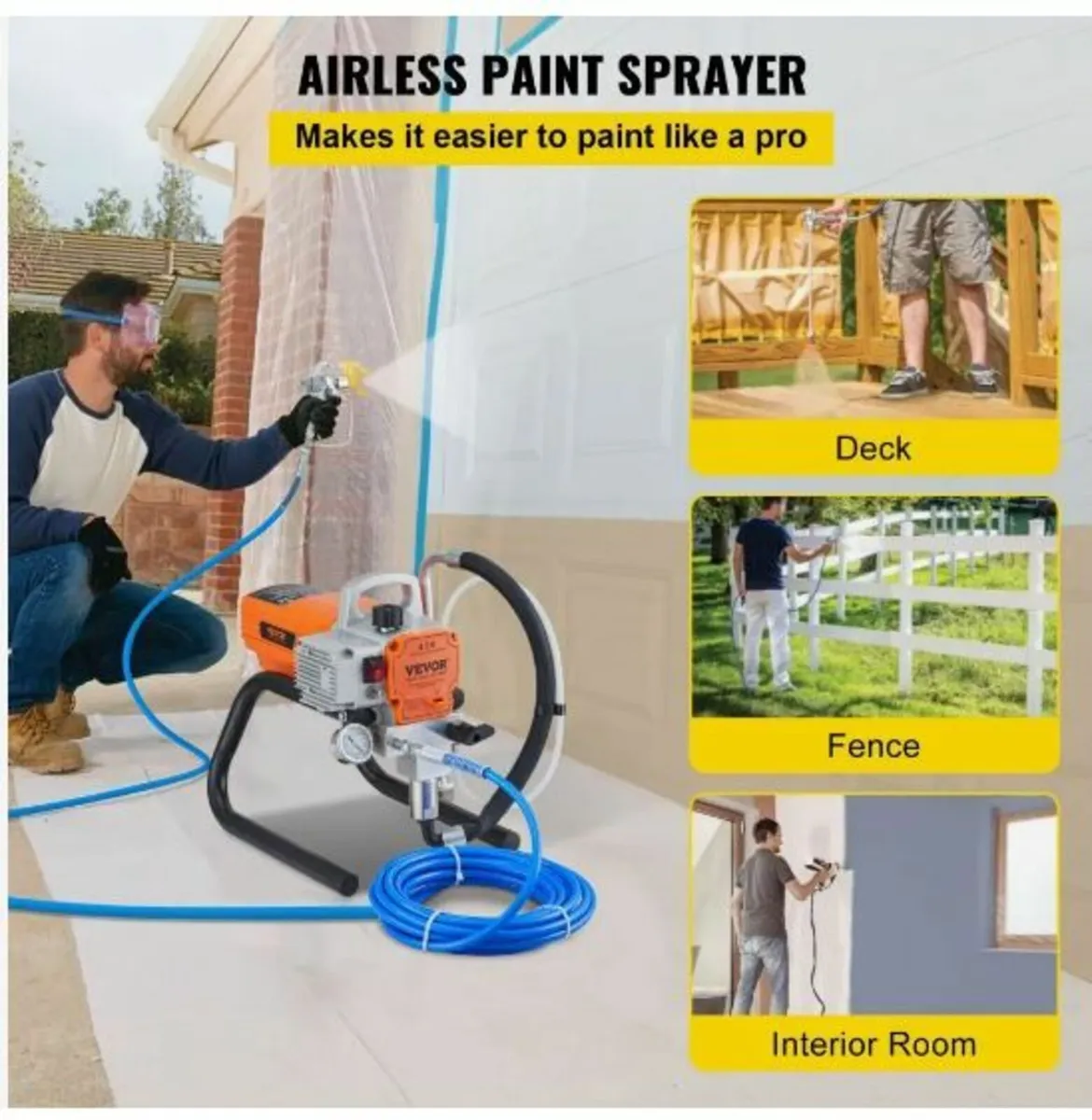Pro Airless Wall Paint Sprayer, 1800W - Image 2
