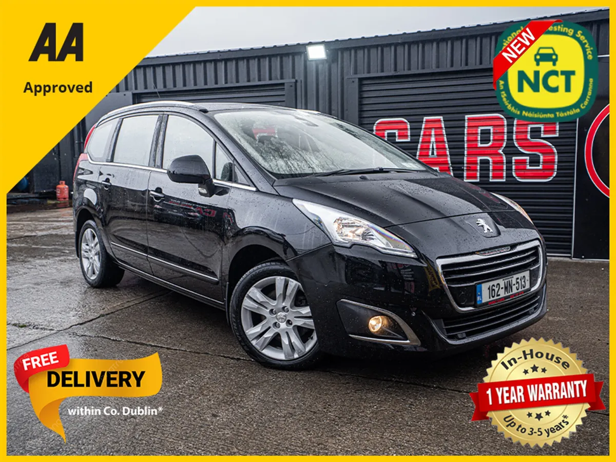 162 Peugeot 5008 1.6d/New NCT/1yr warranty - Image 1