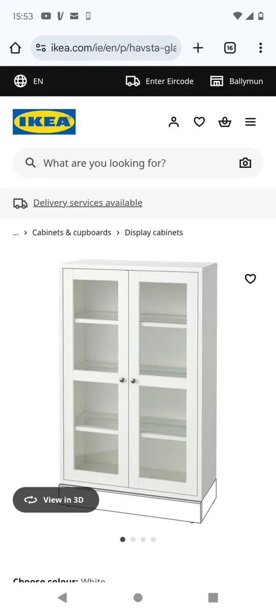 IKEA Havsta glass door cabinet - Image 4