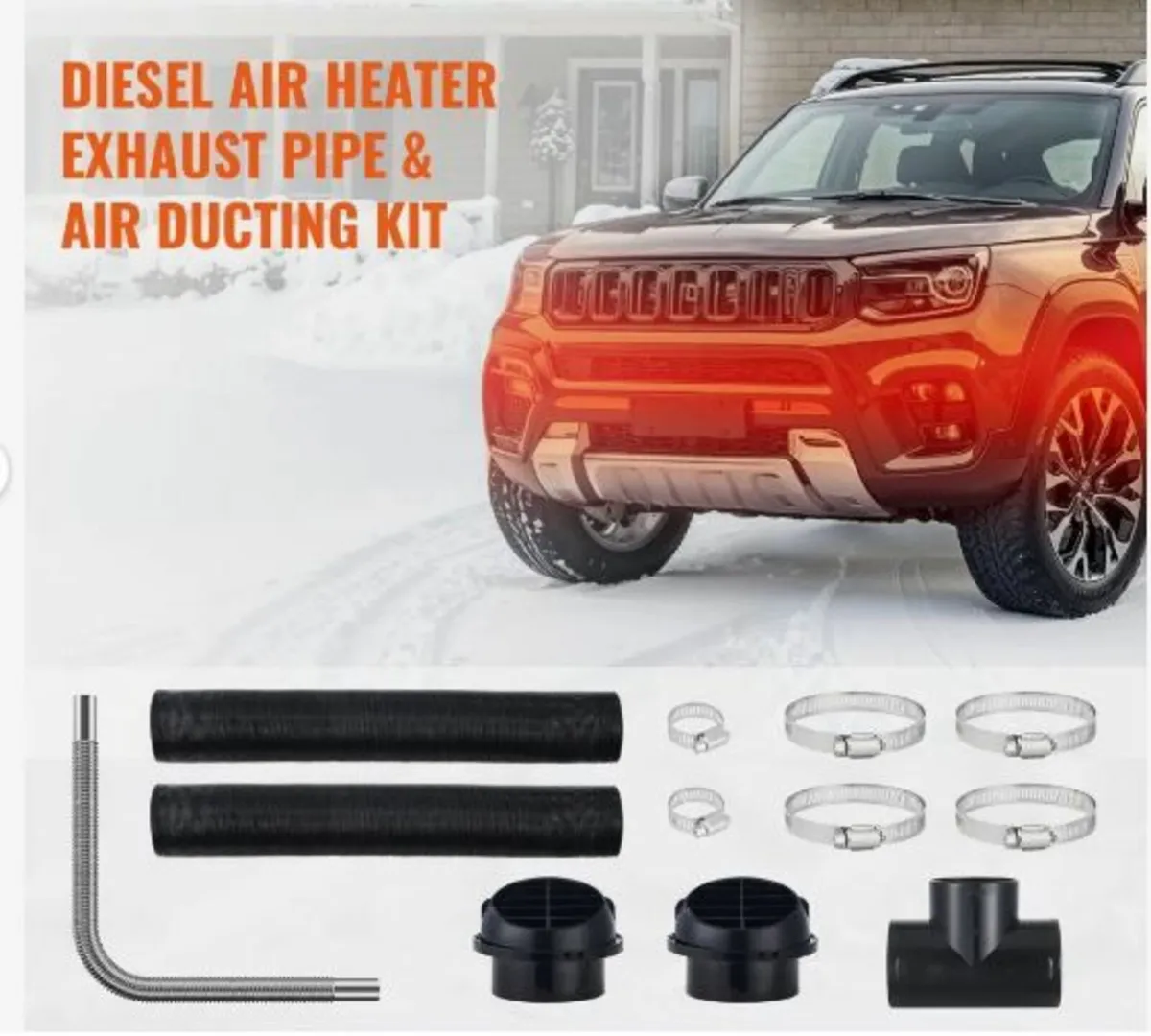 Diesel Heater Pipe Ducting Set, 76 mm - Image 2
