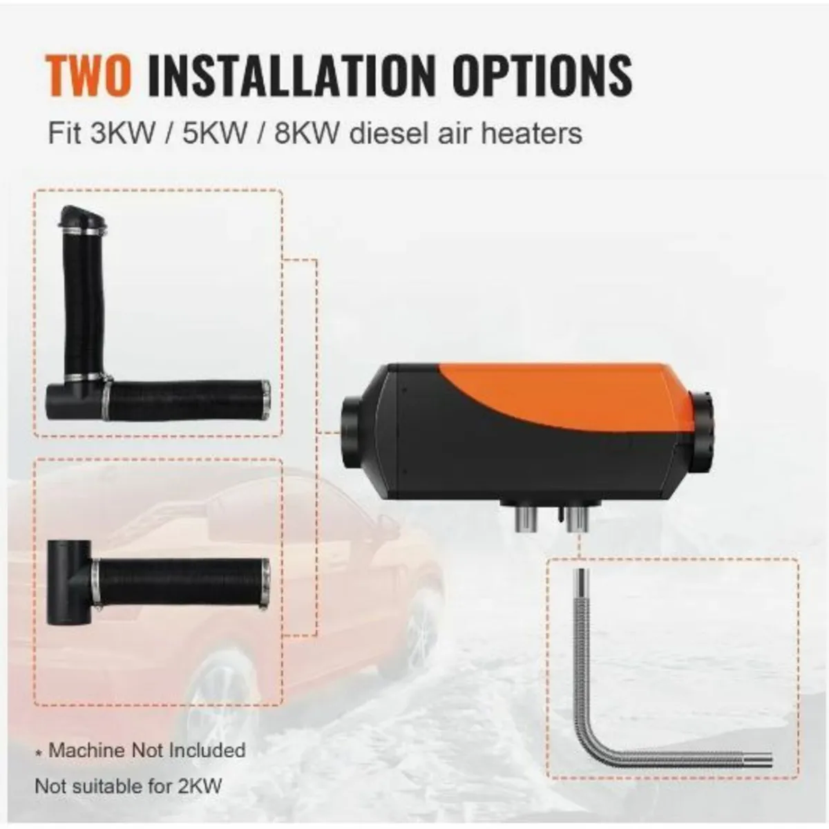 Diesel Heater Pipe Ducting Set, 76 mm - Image 3