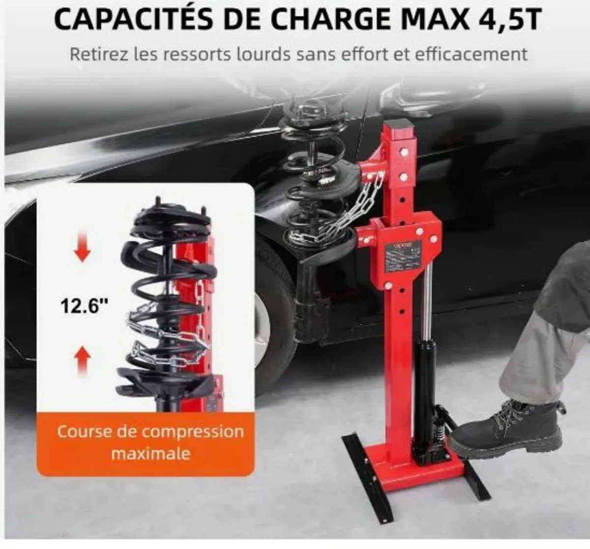 Strut Spring Compressor, 4.5 Ton - Image 3