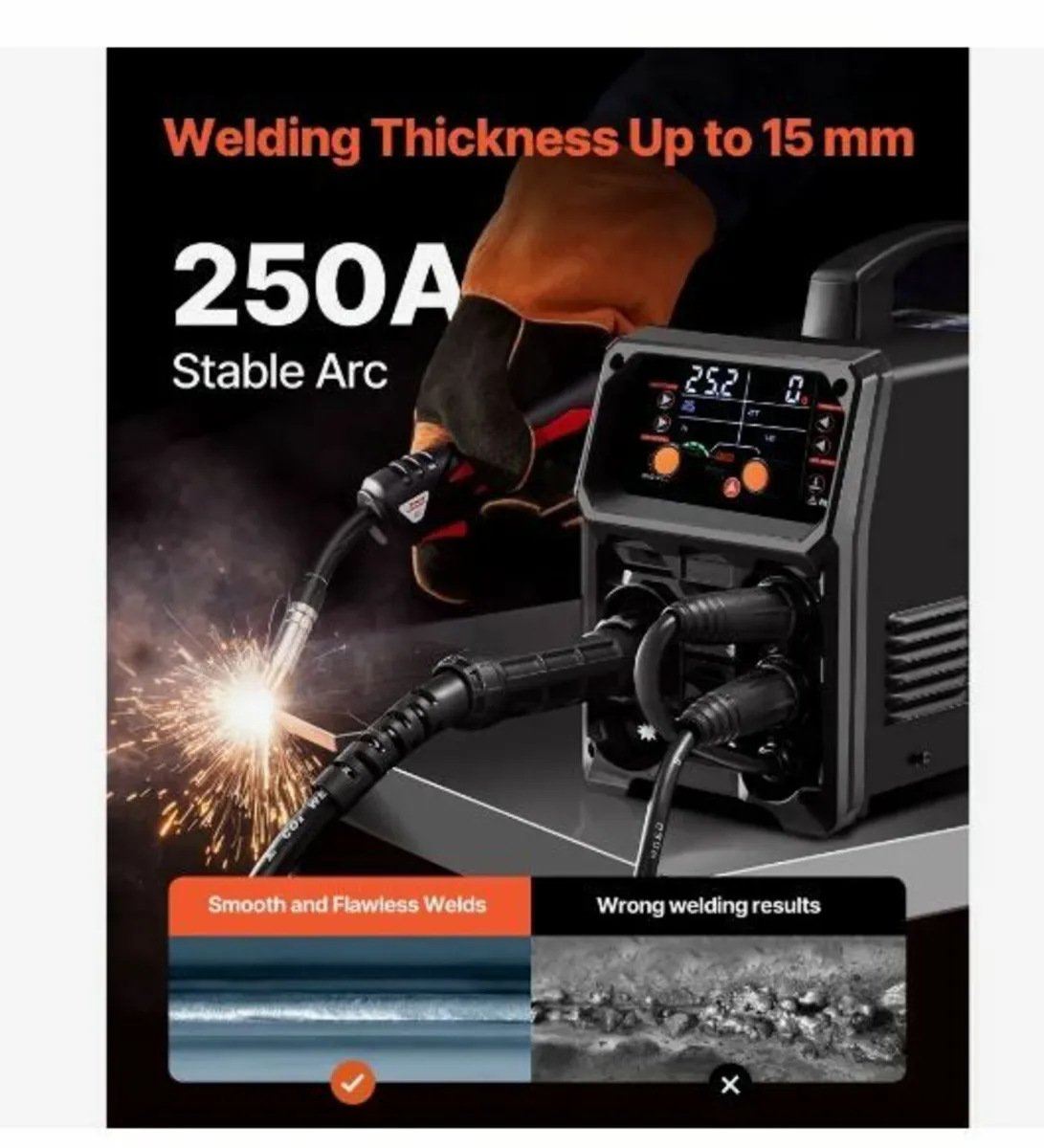 Pro MIG Welder, 250Amp Pluse Mig Welding Machine - Image 3