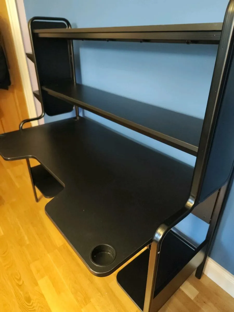 Black IKEA Fredde gaming desk - Image 3