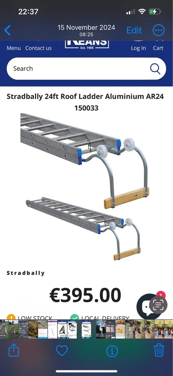 For sale Roof ladder as New! - Image 1