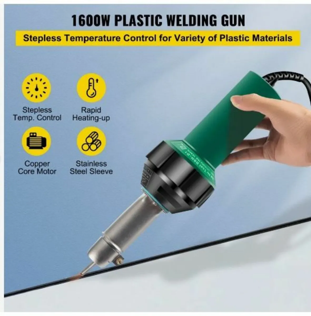 Roofing Welder, 8 Pcs PVC Welding Gun, 1600W - Image 2