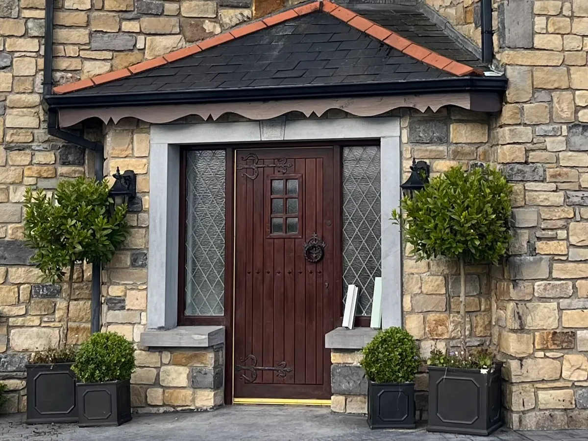 Outdoor solid wood door