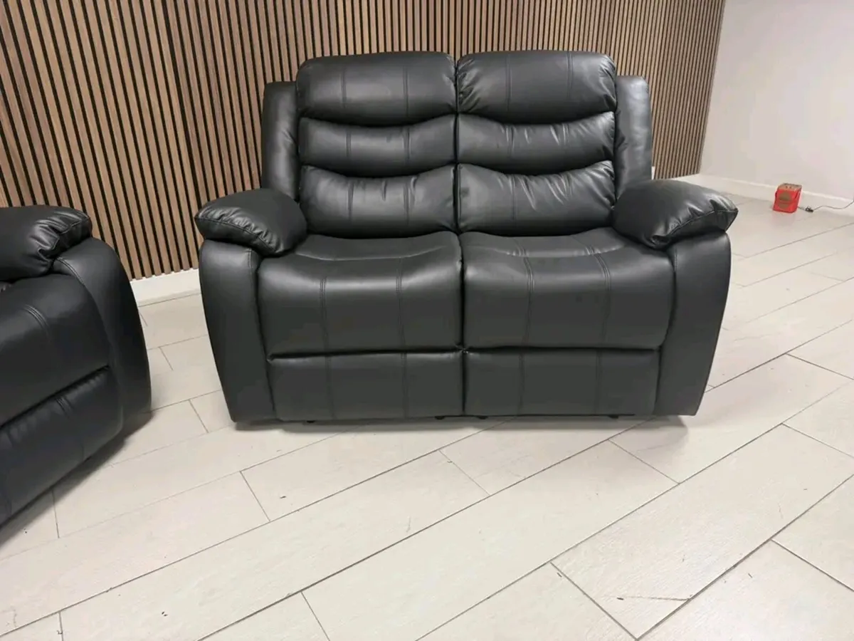 Roma 3+2 Leather Recliner Sofa Set - Image 4