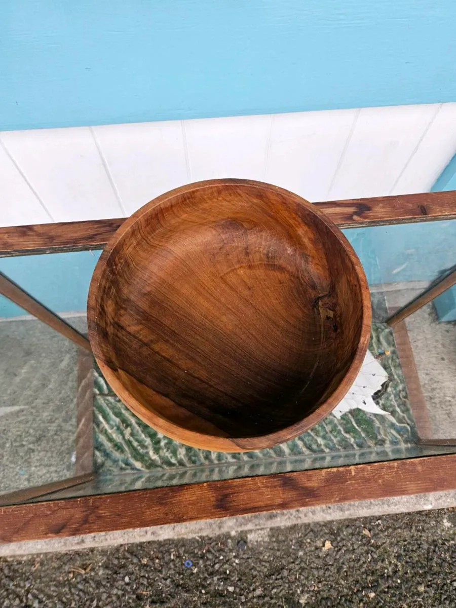 Vintage Mid Century Wooden Bowl Made in Denmark - Image 3