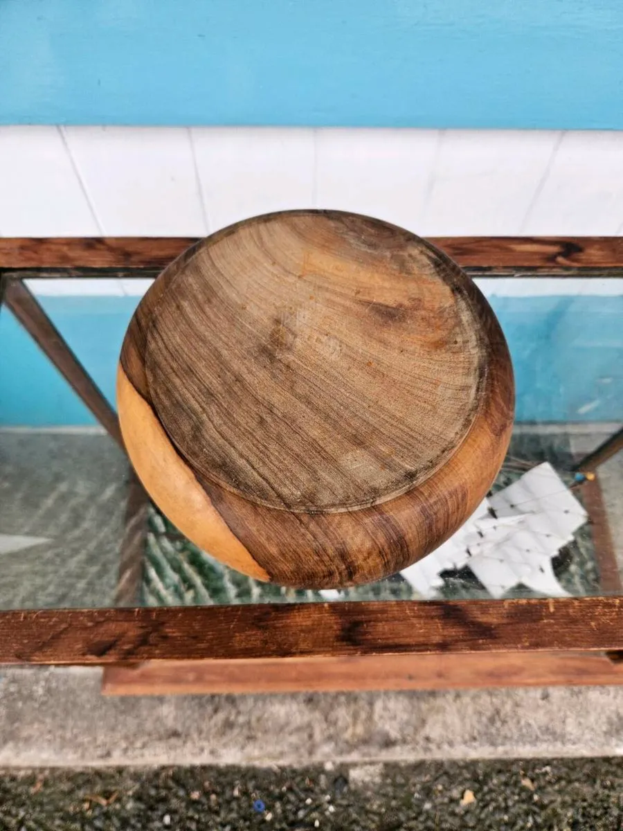 Vintage Mid Century Wooden Bowl Made in Denmark - Image 4
