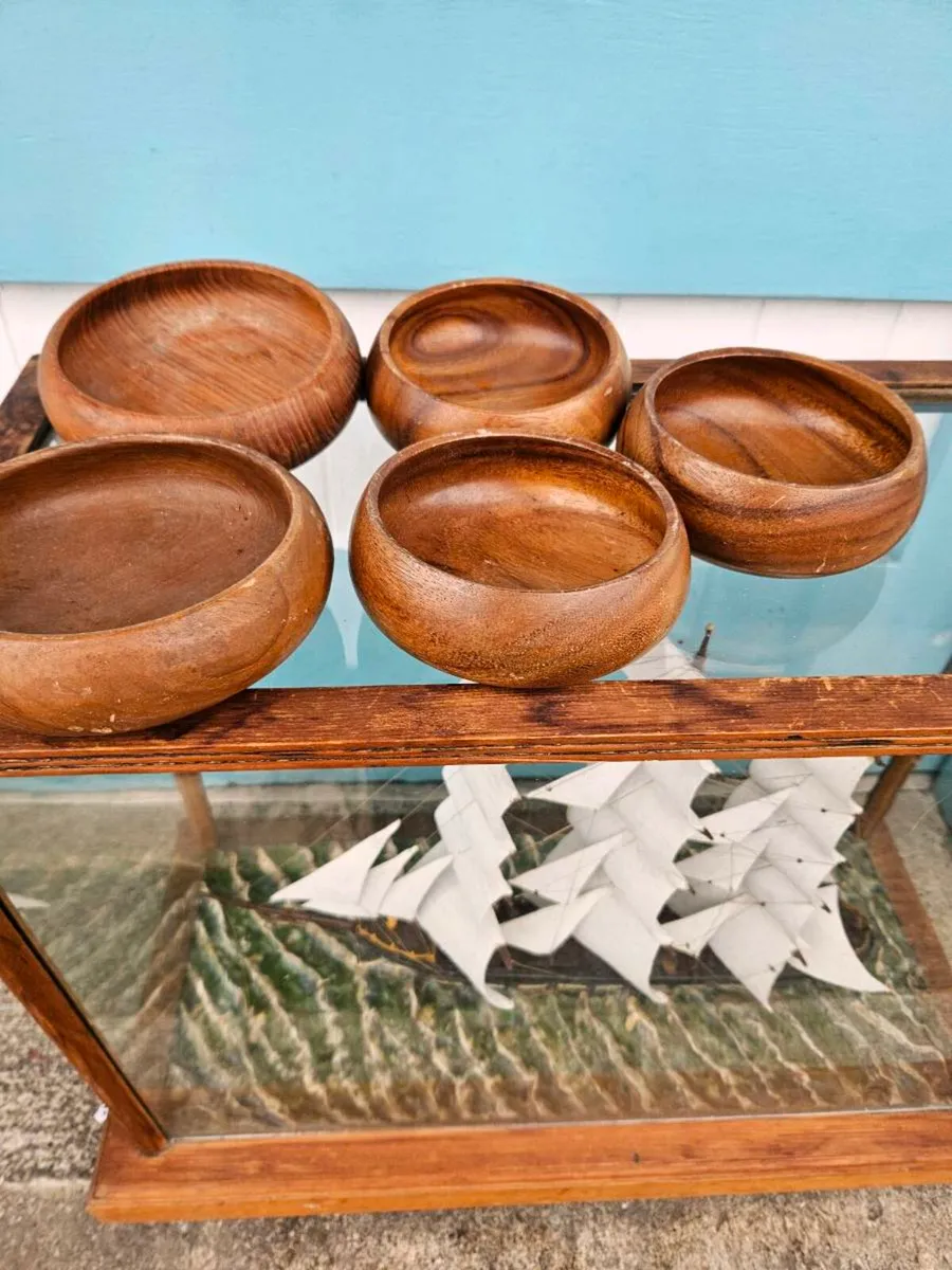 Vintage Mid Century Wooden Bowls Made in Denmark - Image 3