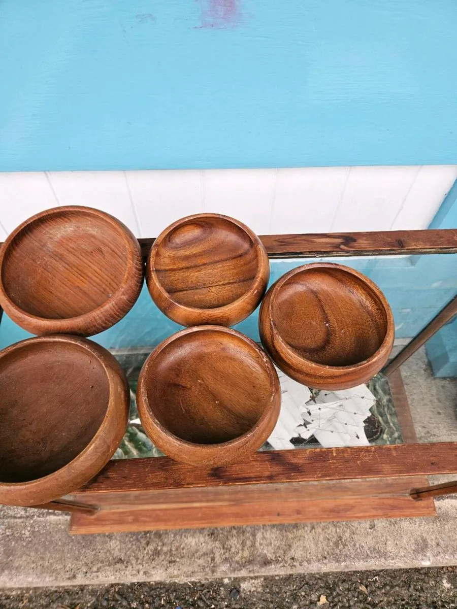Vintage Mid Century Wooden Bowls Made in Denmark - Image 4