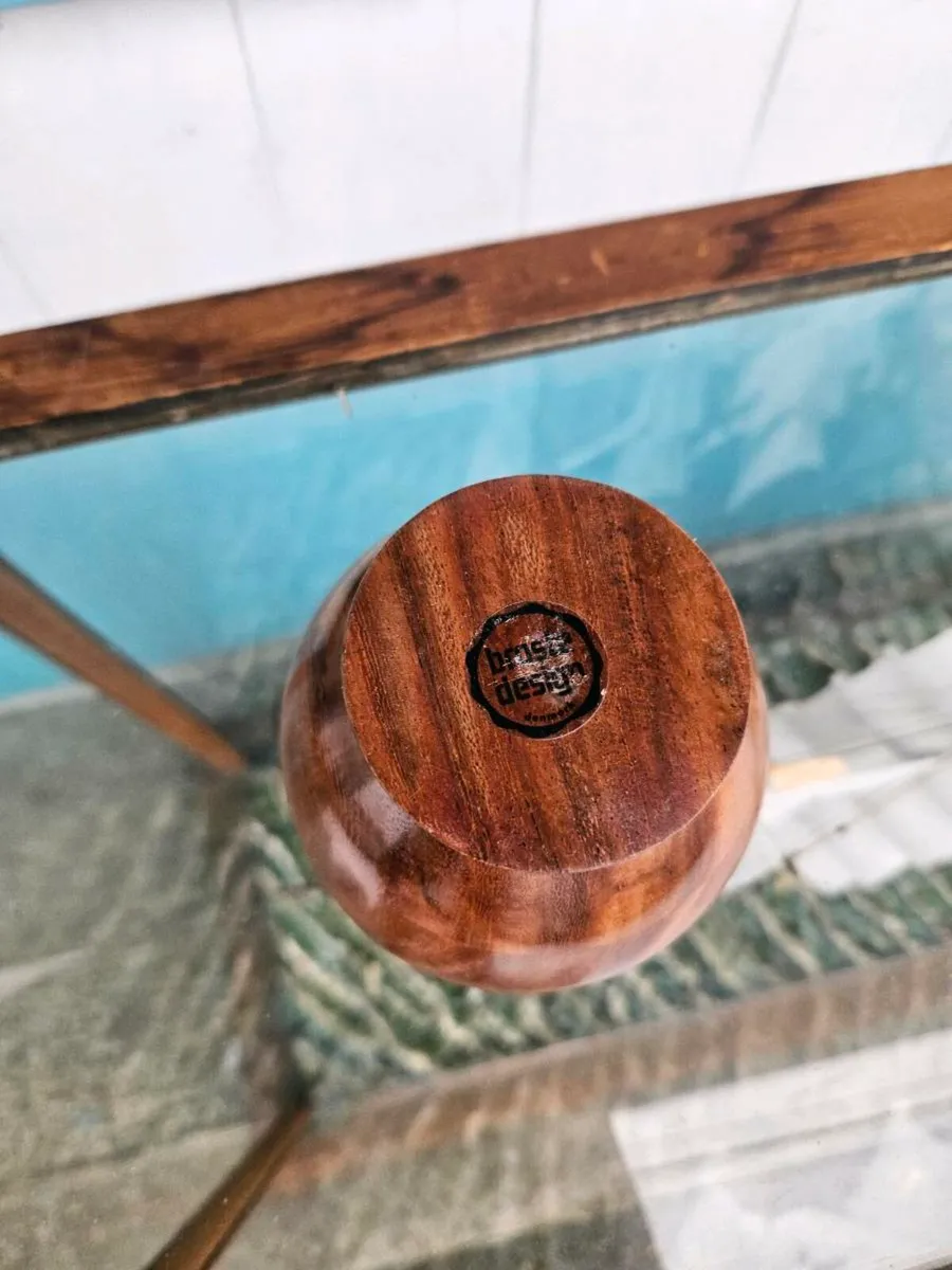 Vintage Mid Century Wooden Bowl Made in Denmark - Image 3