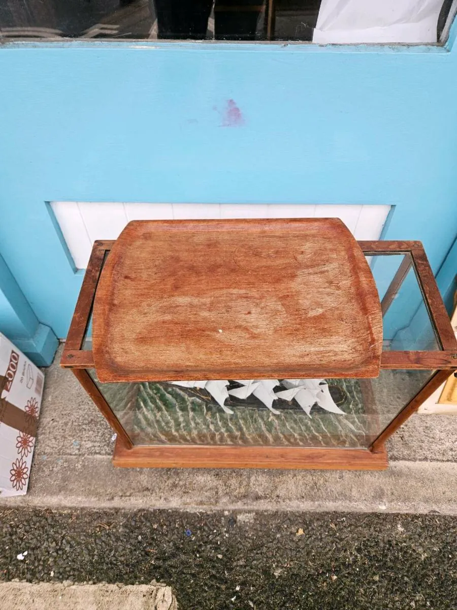 Vintage Mid Century Wooden Tray Made in Denmark - Image 1