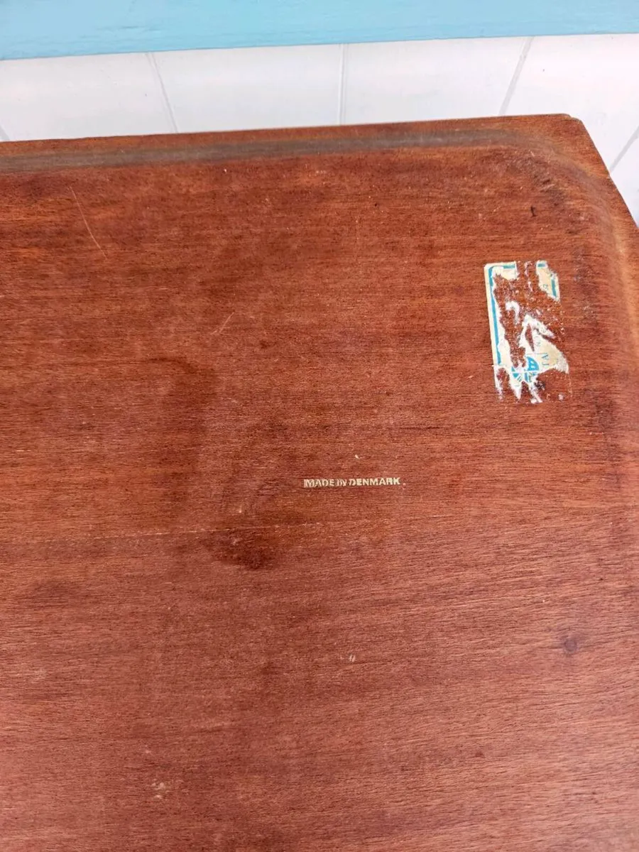 Vintage Mid Century Wooden Tray Made in Denmark - Image 4