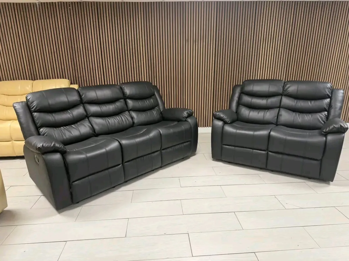 Roma 3+2 Leather Recliner Sofa Set - Image 2