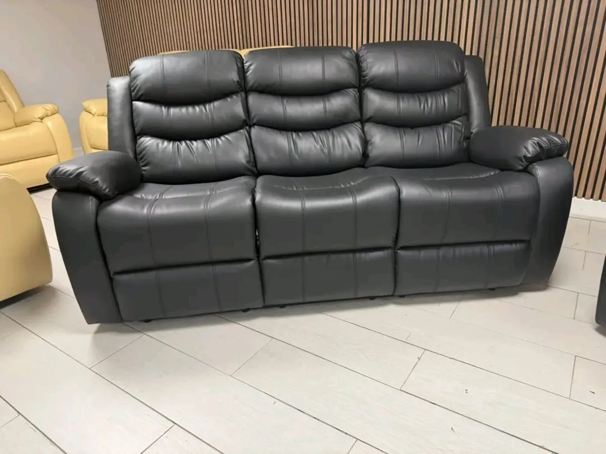 Roma 3+2 Leather Recliner Sofa Set - Image 3