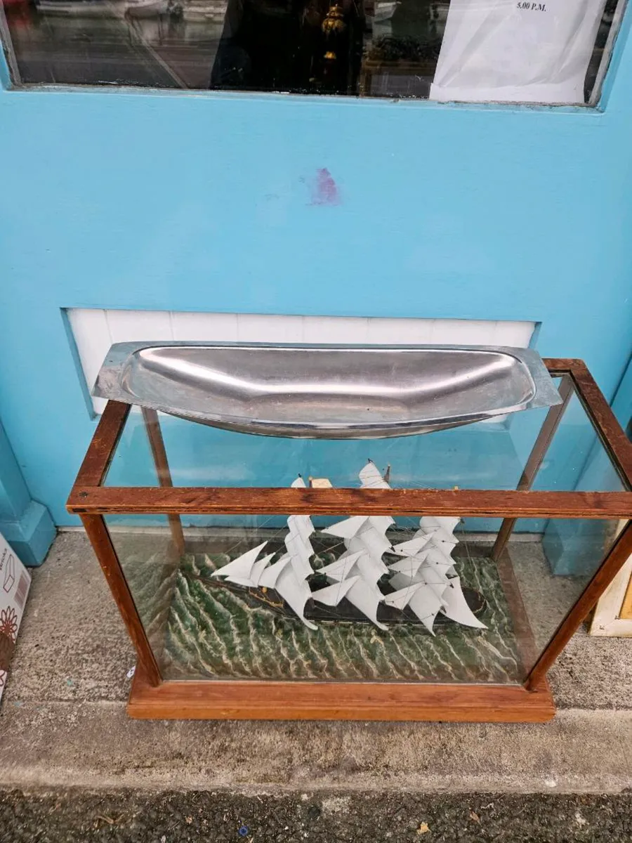 Vintage Mid Century Stainless Steel Tray - Image 1
