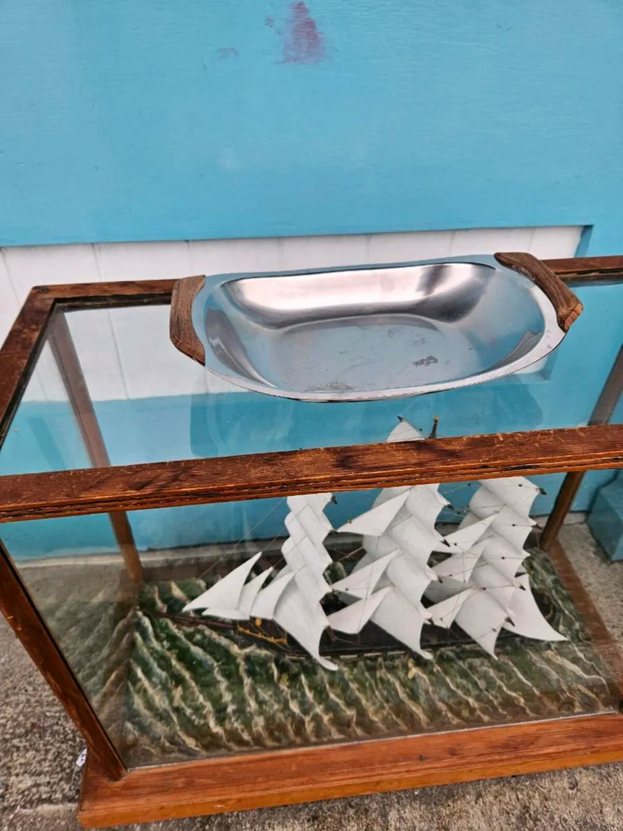 Vintage Mid Century Stainless Steel Tray - Image 2