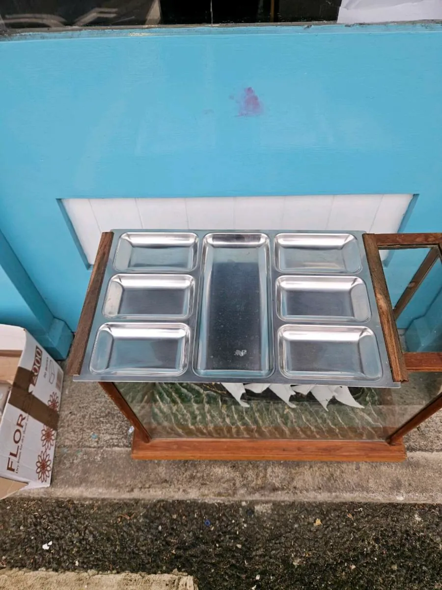 Vintage Mid Century Stainless Steel Tray - Image 1