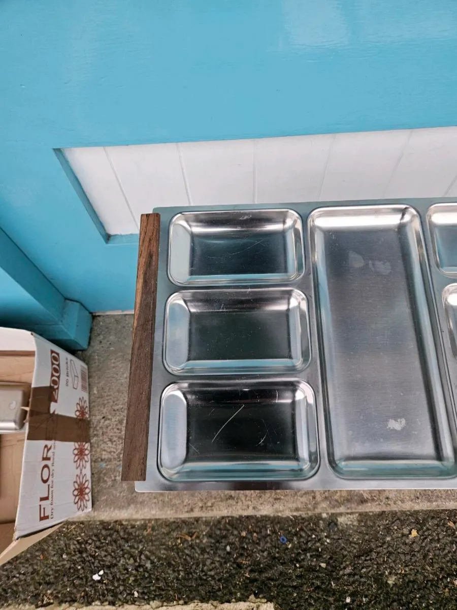 Vintage Mid Century Stainless Steel Tray - Image 2