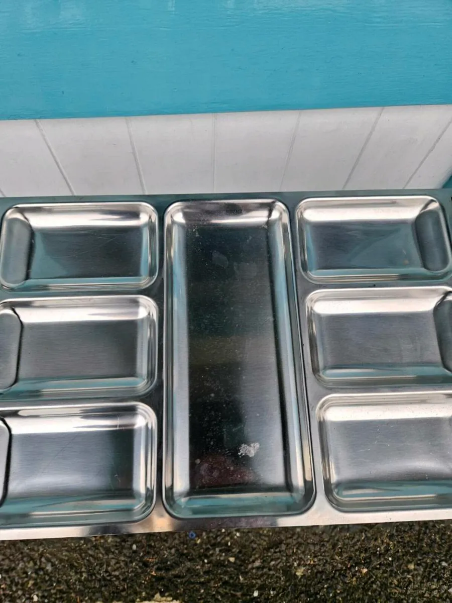 Vintage Mid Century Stainless Steel Tray - Image 3