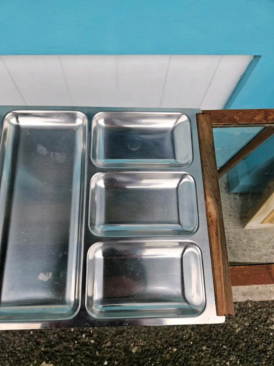 Vintage Mid Century Stainless Steel Tray - Image 4