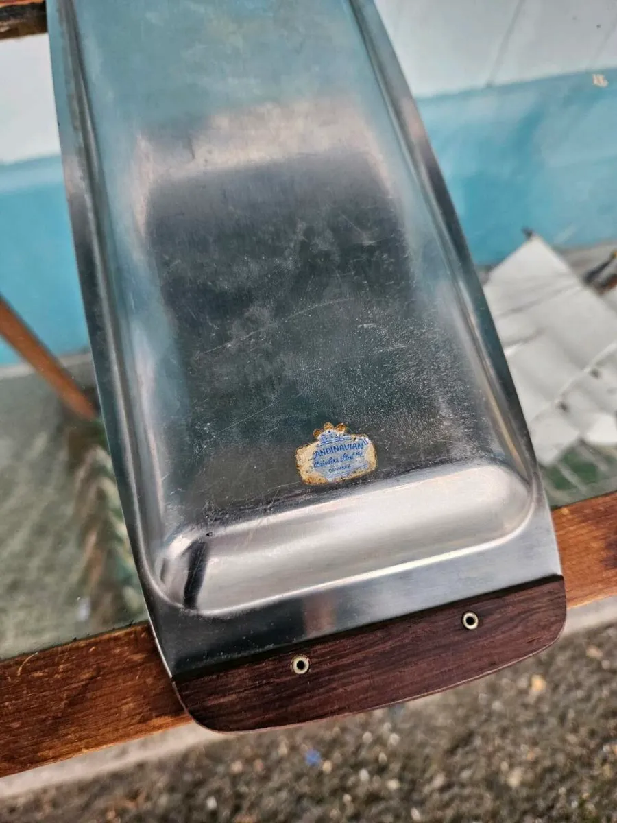 Vintage Mid Century Stainless Steel Tray - Image 3