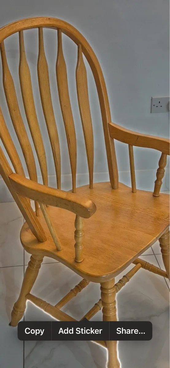 Kitchen / Dining Table & 8 chairs ( 2 carvers) - Image 2
