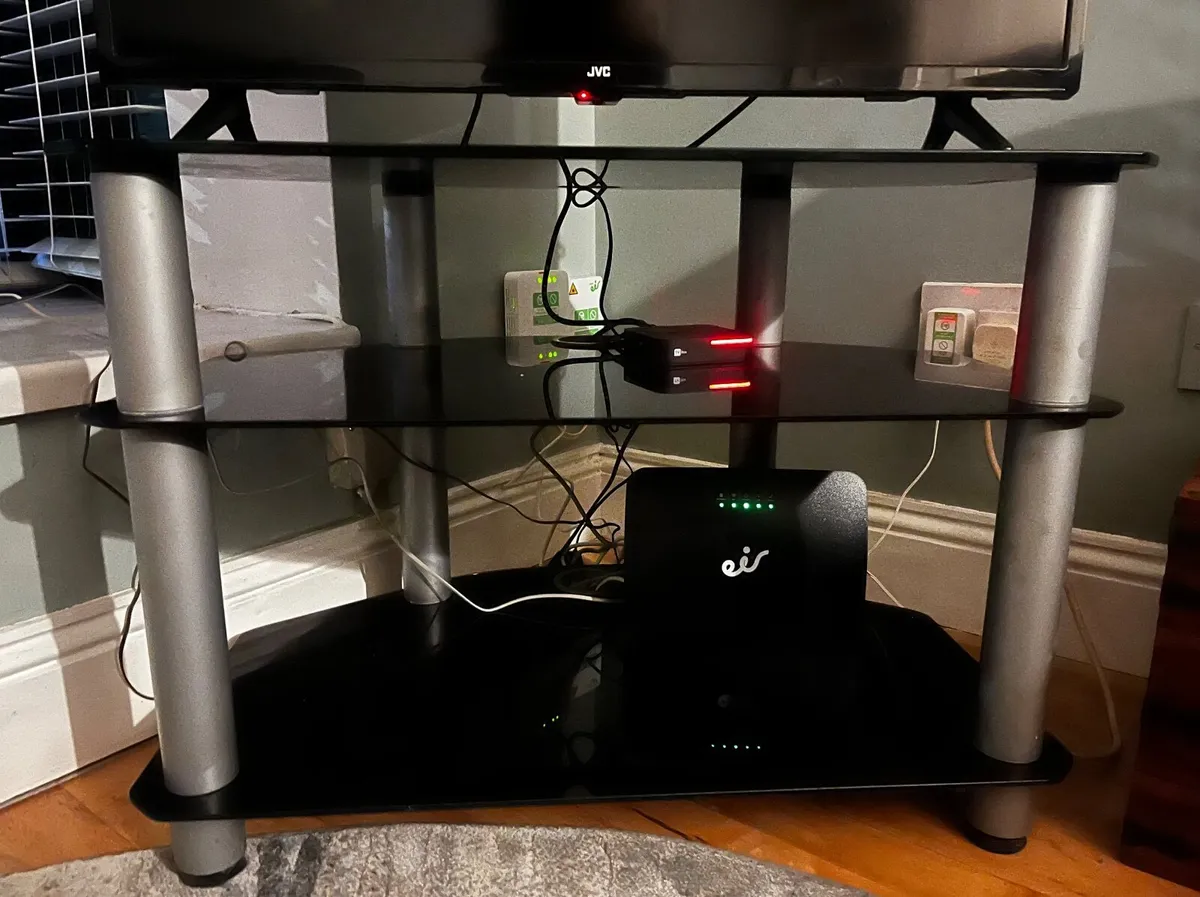 Glass TV stand