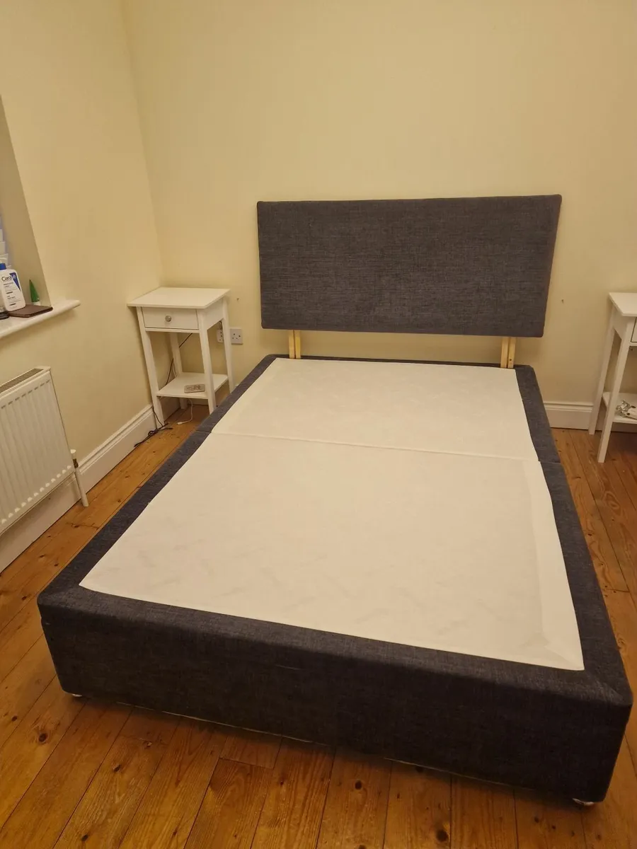 Double Bed Base and Headboard (Half Ottoman) - Image 1
