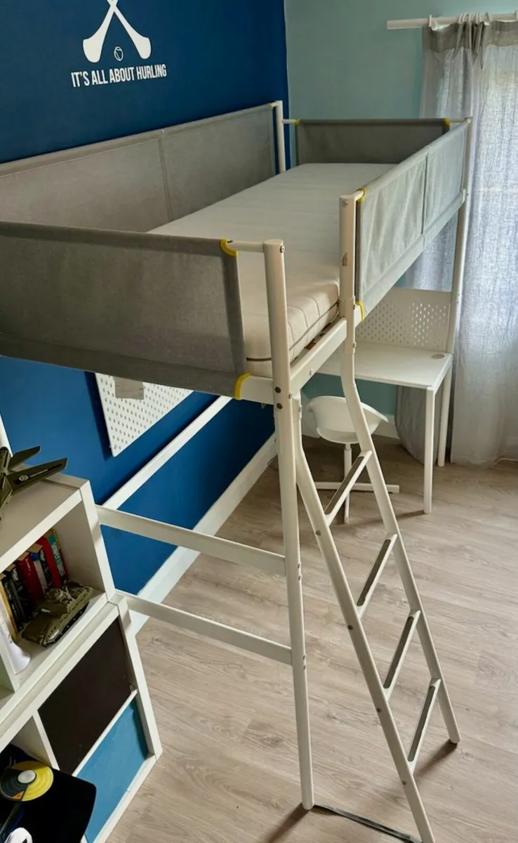 Kids Loft Bed with Built-in Desk & Chair - Image 2