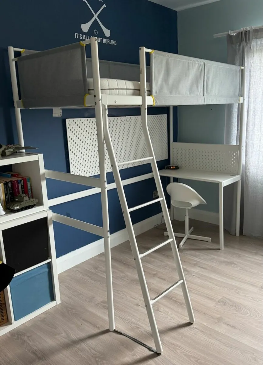 Kids Loft Bed with Built-in Desk & Chair - Image 3