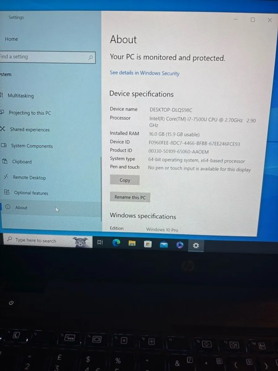 HP ZBook Intel Core i7-7500U - Image 4