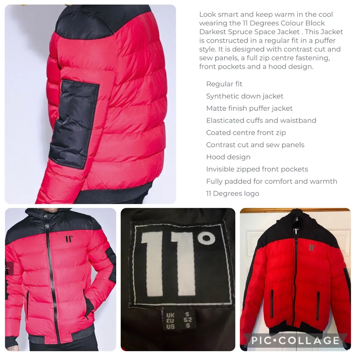 11* Men’s Puffer Jacket Size S