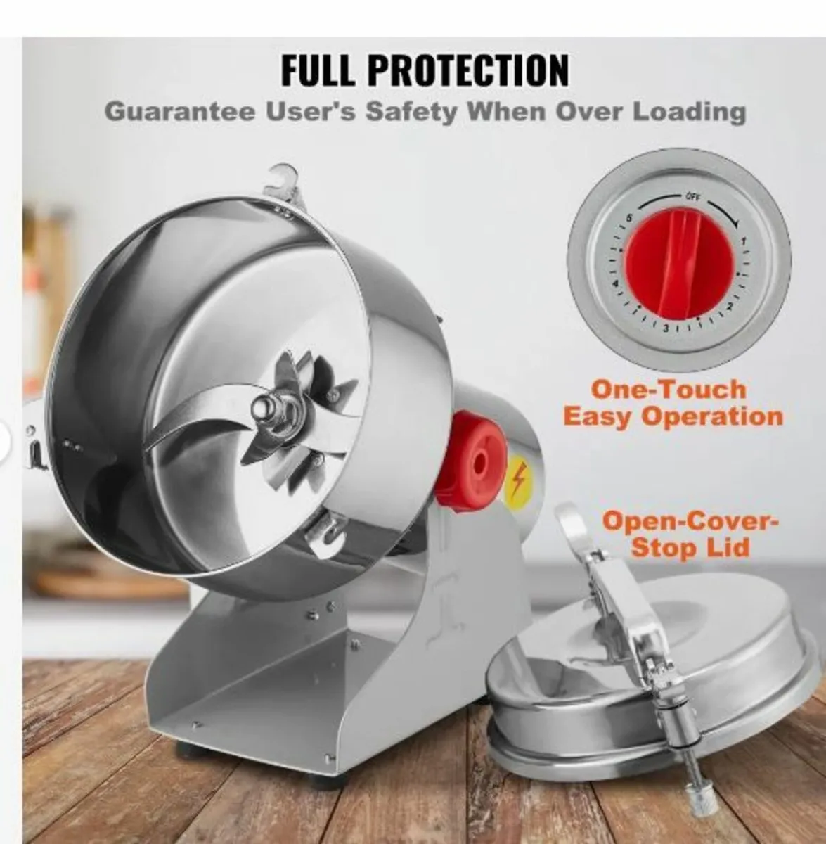 2500g Electric Grain Mill Grinder - Image 2
