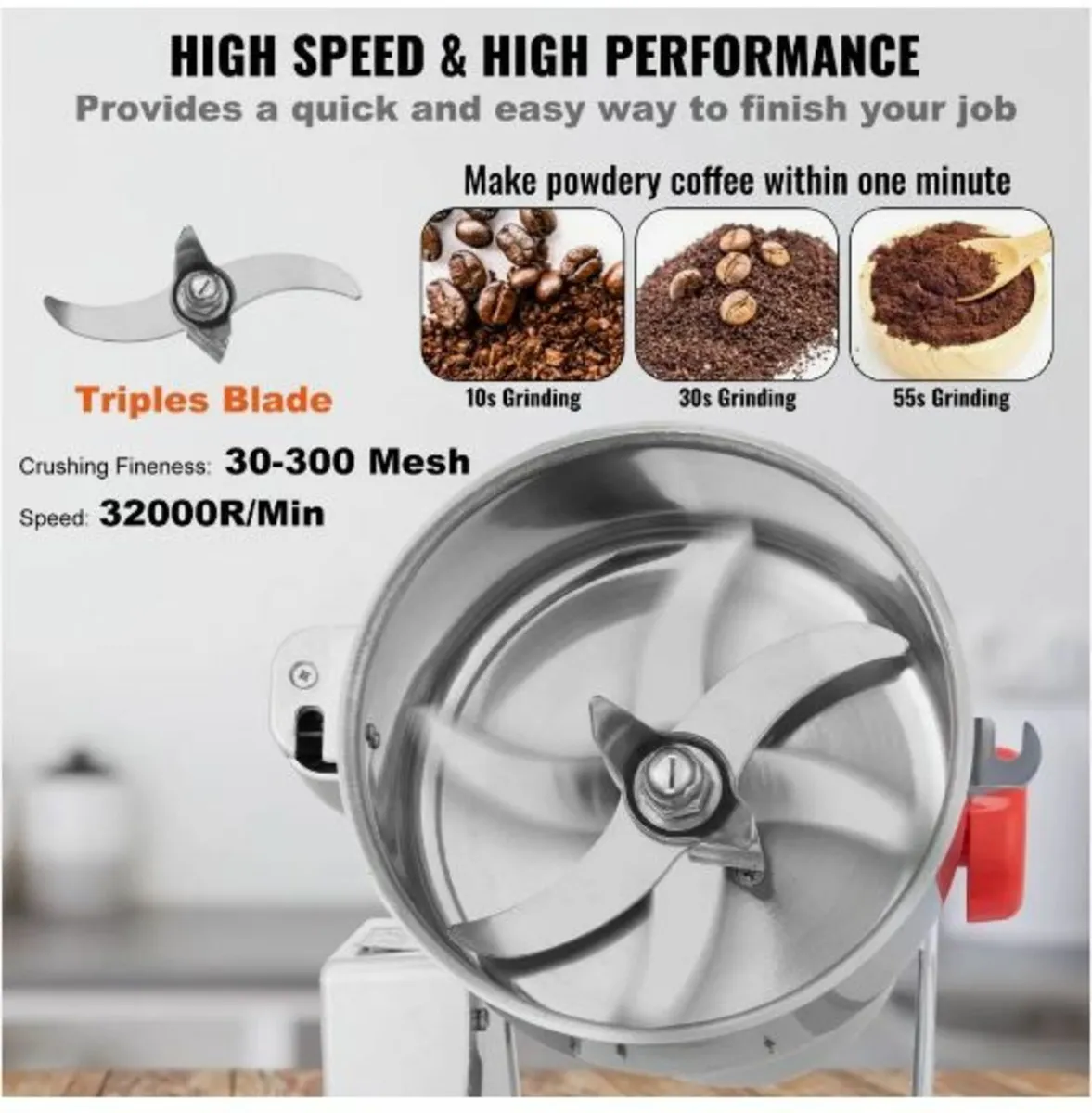 2500g Electric Grain Mill Grinder - Image 4