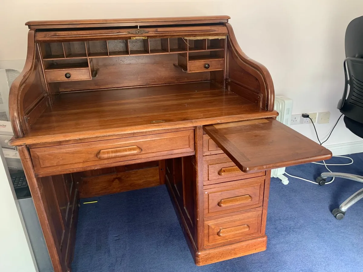 Roll Top Desk Antique - Image 1