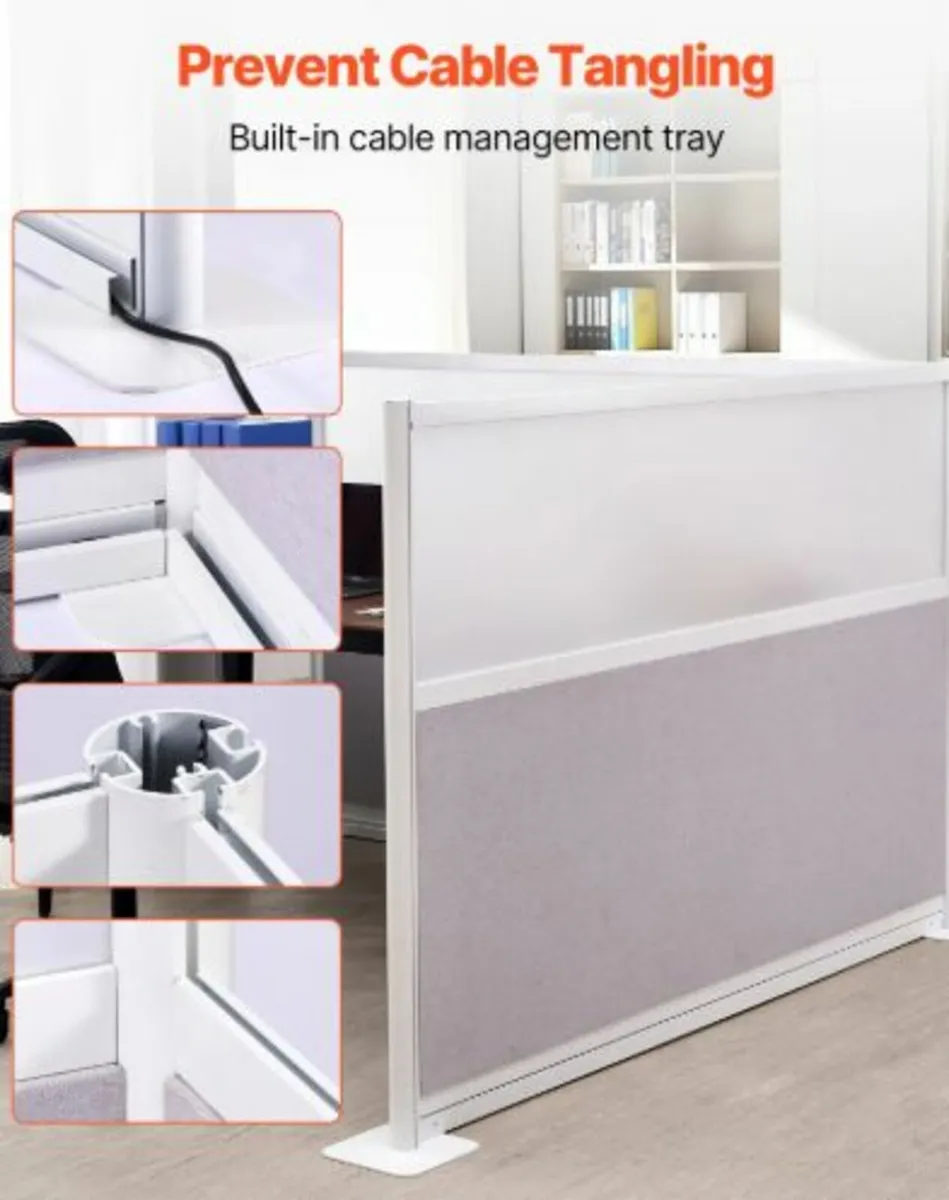 Office Divider Privacy Partitions, 2-Pack, 1.83m - Image 3