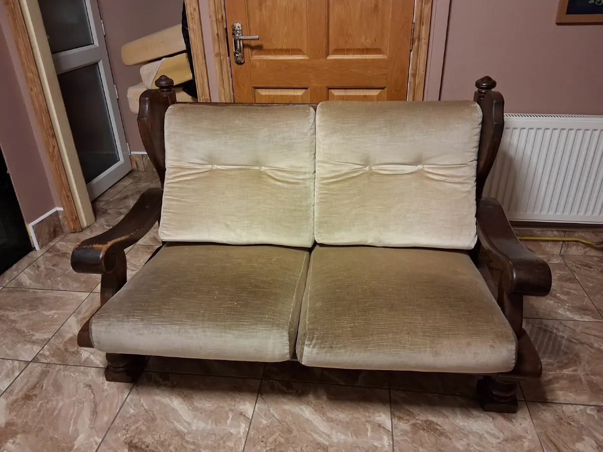 Solid timber Dutch furniture 2 seater couch - Image 1