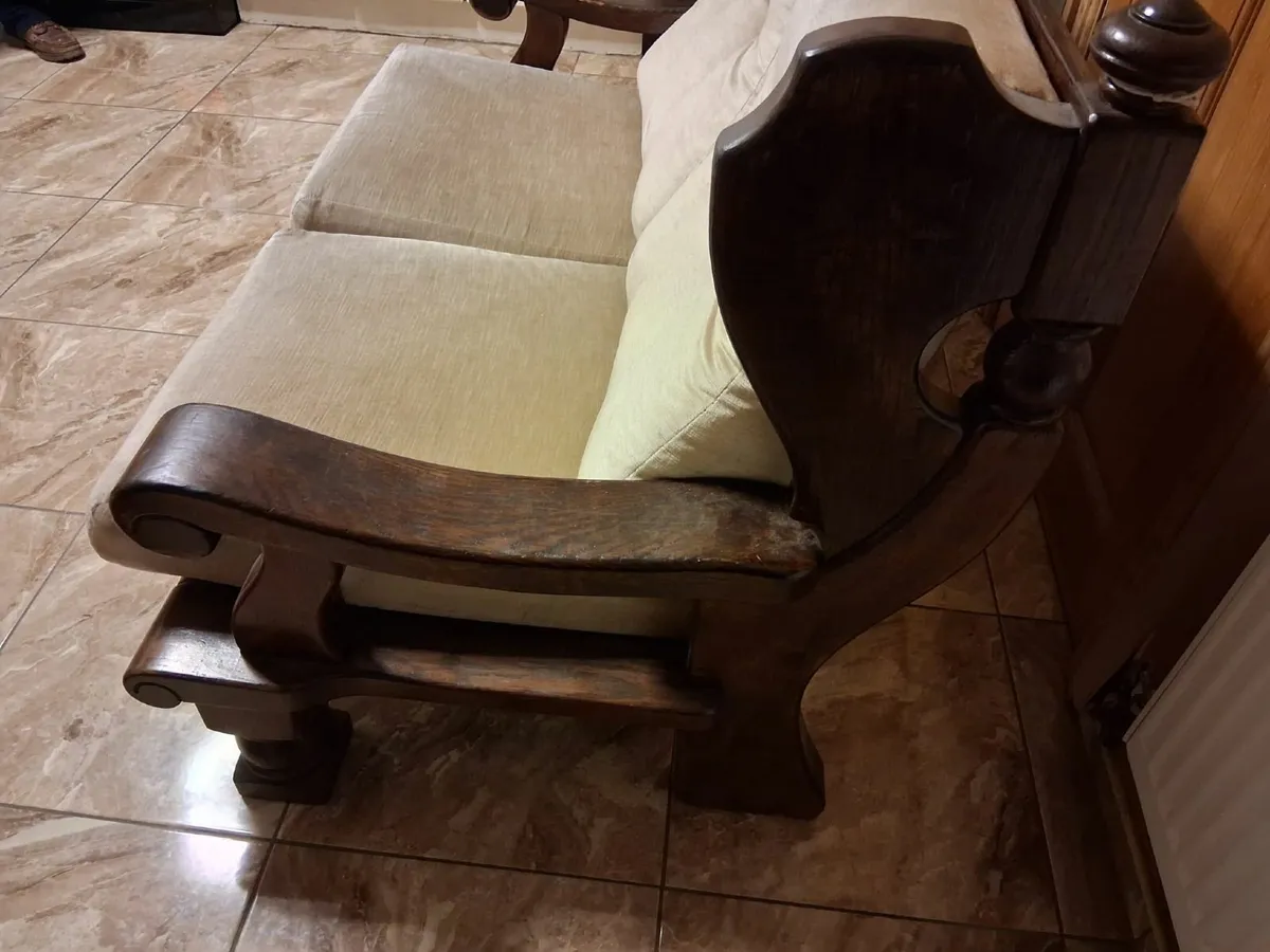 Solid timber Dutch furniture 2 seater couch - Image 2