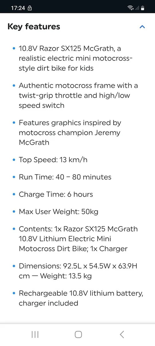 Kids electric dirtbike 12v - Image 2